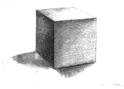 デッサン 立方体