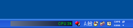 CPU使用率表示中の画像